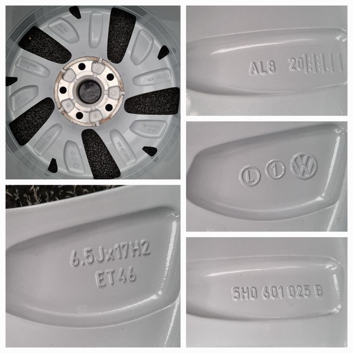 Felgi Alu 17" VW Golf VIII VII VI V Touran Caddy 5x112 Oryginalne