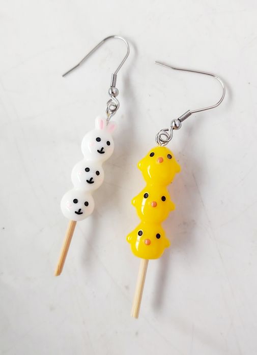 Kolczyki dango i brelok kirbykawaii japonia anime manga otaku kpop jp