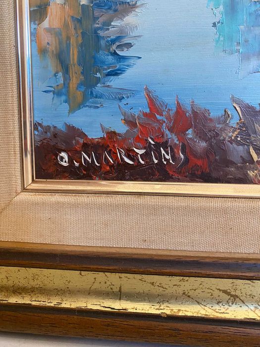 Quadro com pintura a óleo de O. Martins 66x55 cm's