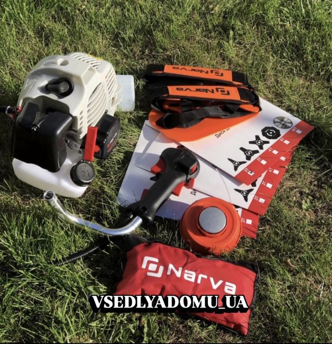 Бензокоса Narva CG-4500 ( 3 ножа +1 катушта, ремень рюкзак)