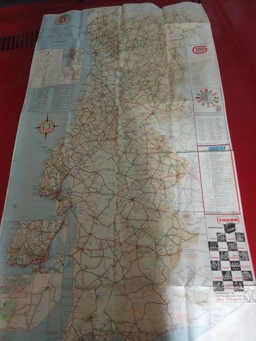 Mapa Portugal ACP 1971! Bonança Sacor!