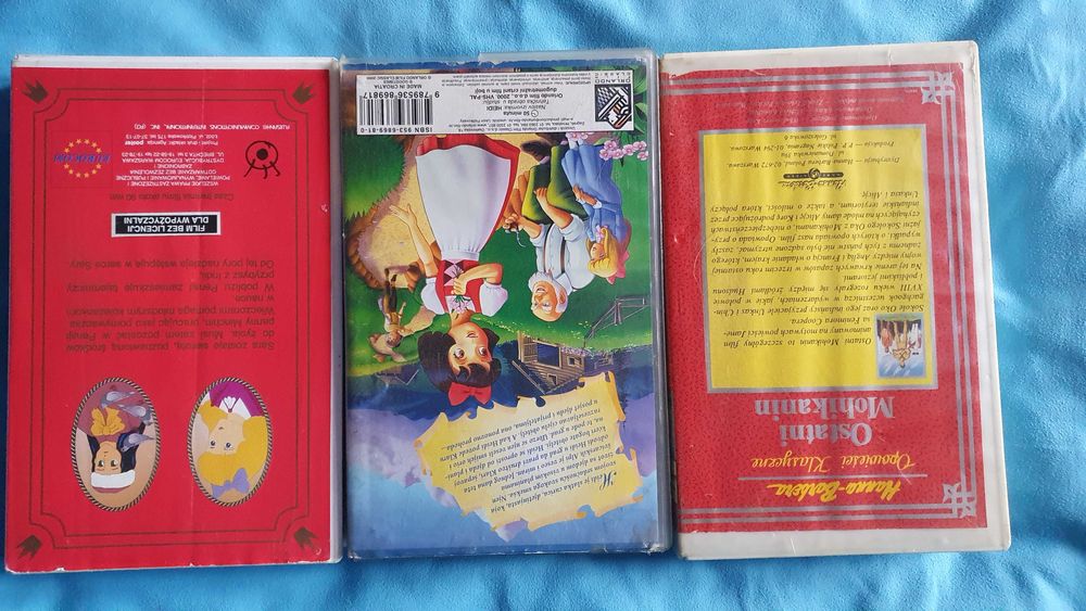 Bajki na kasetach VHS - Mała Księżniczka, Heidi, Ostatni Mohikanin