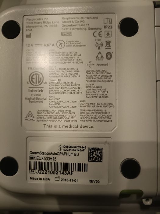 Aparat do leczenia bezdechu Philips