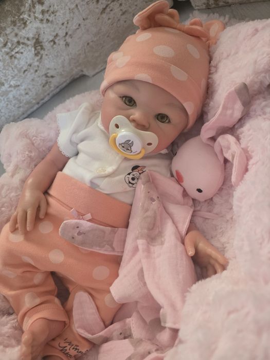 Bebé Reborn Menina todo em Silicone Sólido Completo 45 cm