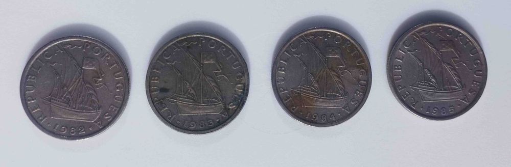 Moedas de 5 escudos (vários anos)