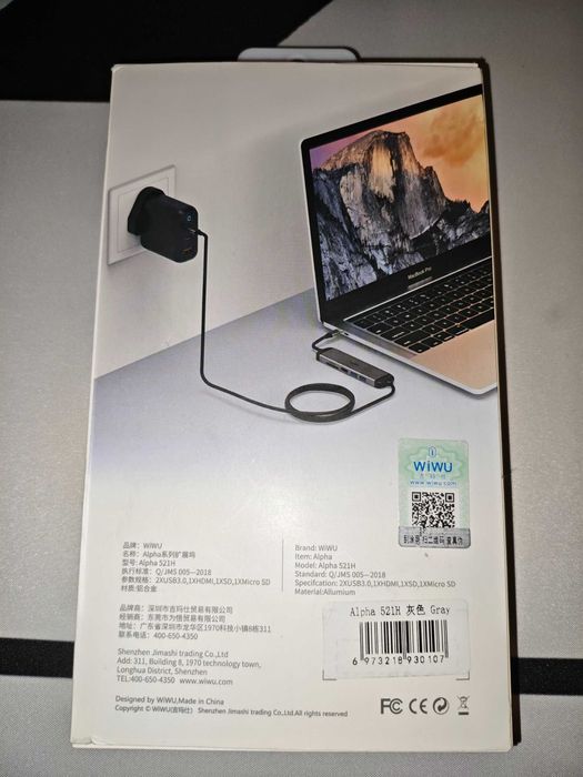 USB-хаб WIWU Alpha 521H Grey