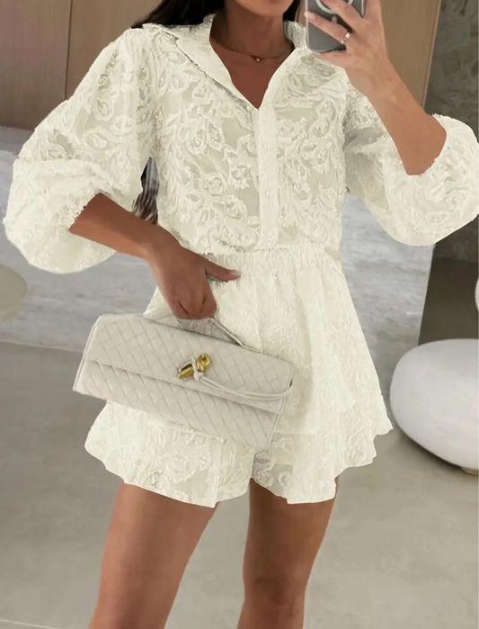 Костюм/комплект сорочка з довгим рукавом і шорти