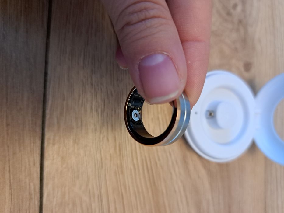 Smart ring JYouPro srebrny, tętno, saturacja, monitor snu, aktywność,