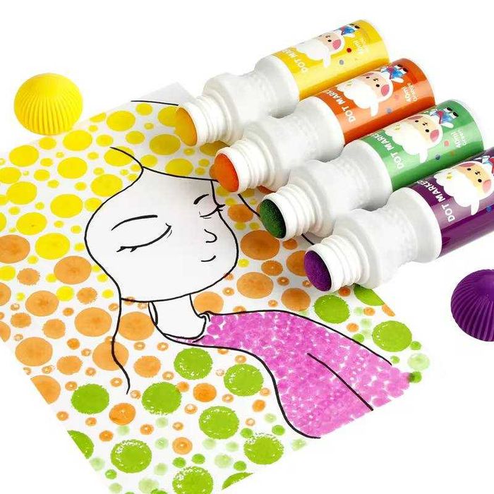 Набір для малювання SuperDots 6 кольорів + 12 художніх листів