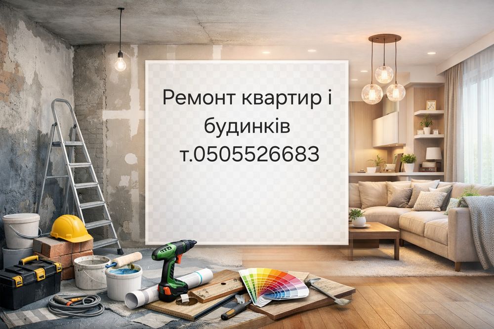 Ремонт квартир,будинків,офісів