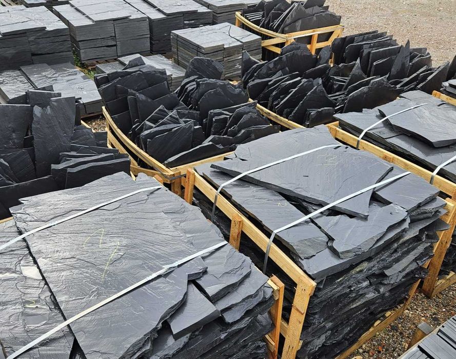 Kamień naturalny czarny łupek ozdobny