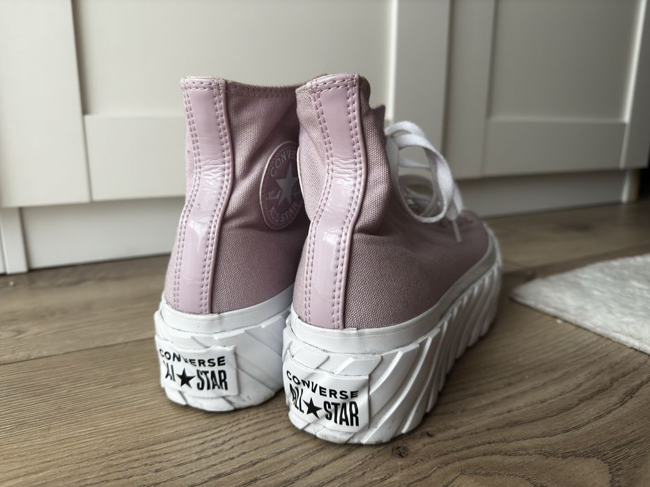 Różowe Converse lift trampki platforma na platformie 39.5 róż