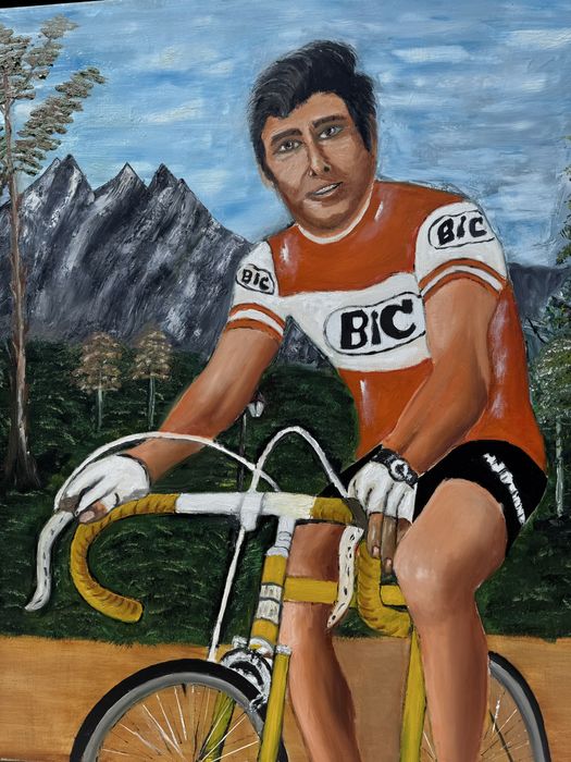 Quadro a óleo sobre ciclismo - Joaquim Agostinho