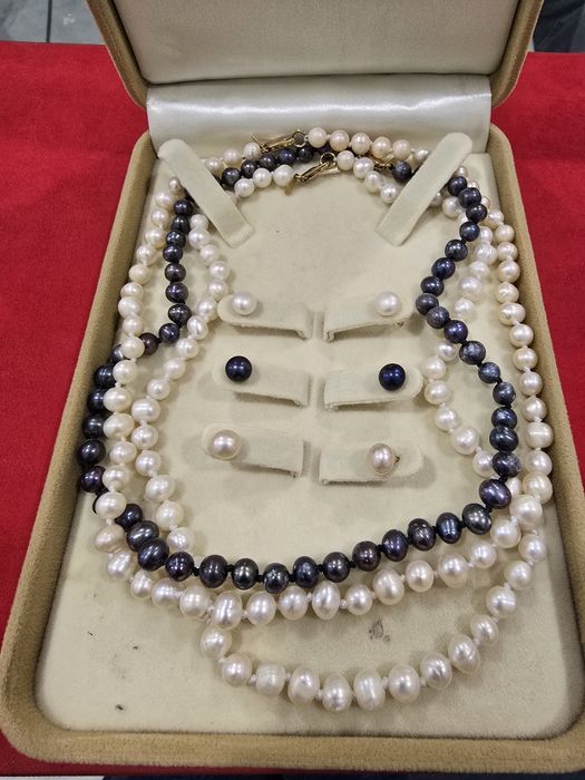 Conjunto de fios de perolas de cultura - Ref  3