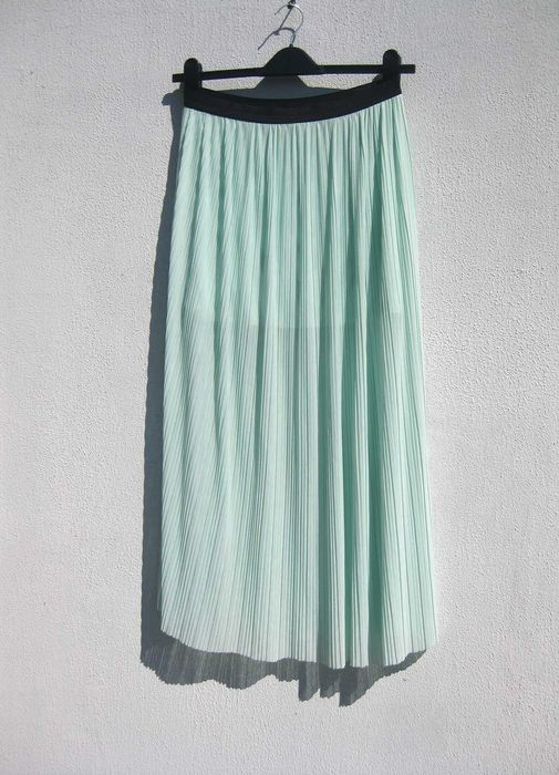 Длинная плиссированная светло бирюзовая юбка Tally Weijl M L