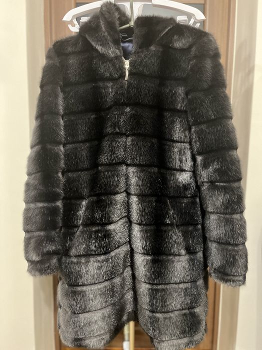Еко шуба з капішоном