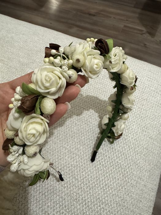 Віночок обруч білий