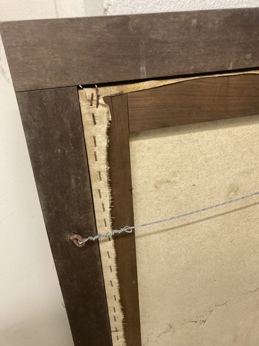 Pingura oleo / Moldura ( antiga em mogno)