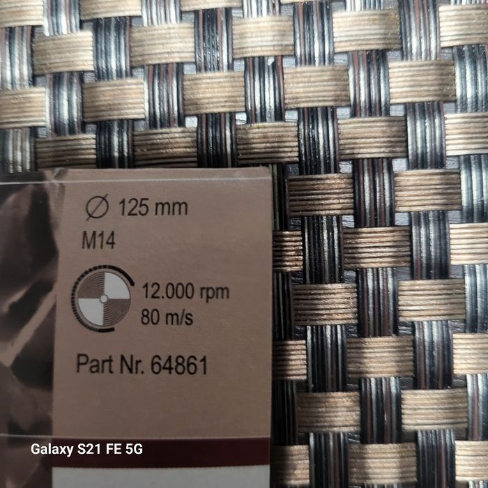 2 Dyski.do.fibry 125.mm nowe cena.podana.za.sztuke