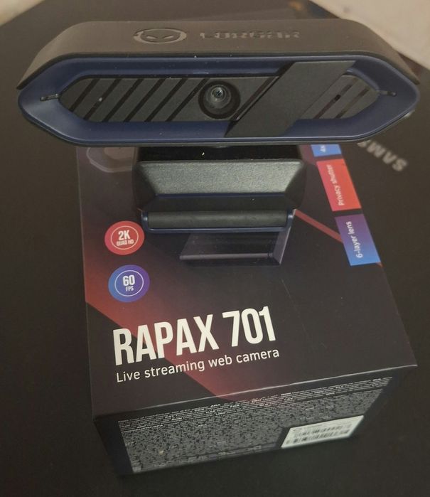 Камера Lorgar Rapax 701 Streaming 2K Blue з мікрофоном