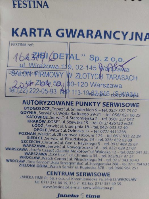 Festina Hiszpański Meski Zegarek