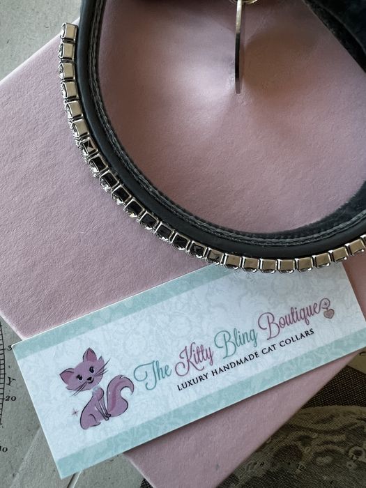 coleira de brilhantes para gato