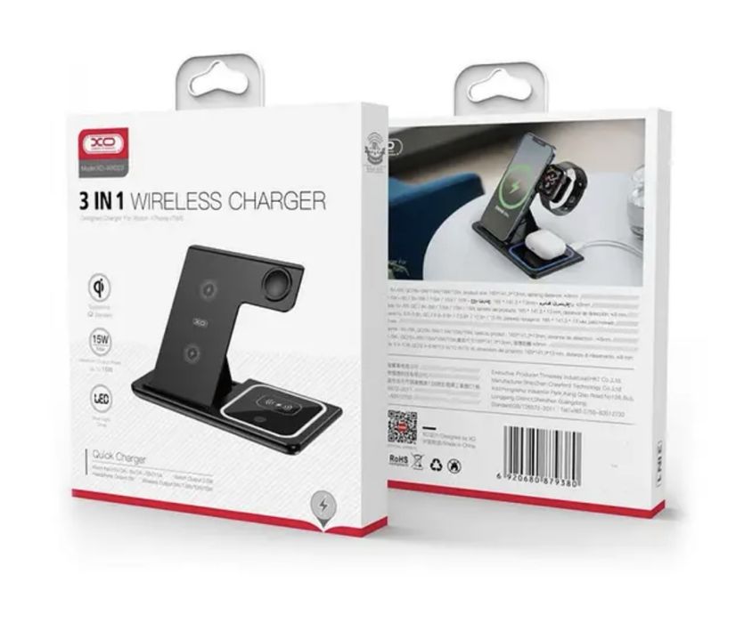 Бездротова зарядна станція 3в1 XO WX023