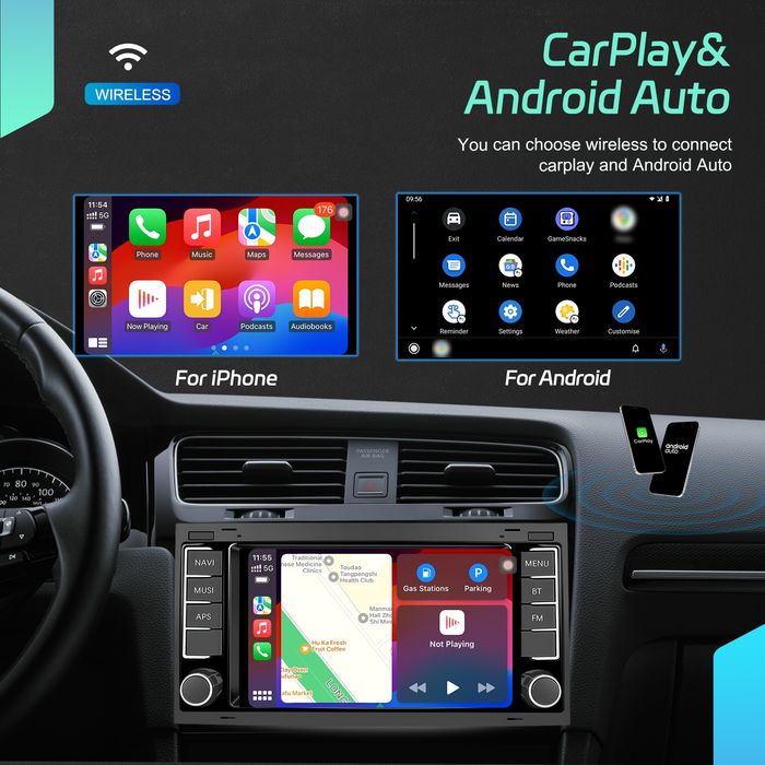 Radio Android 4/64Gb Carplay VW Touareg,T5,Multivan