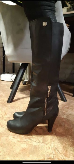 Шкіряні брендові чоботи/сапожки