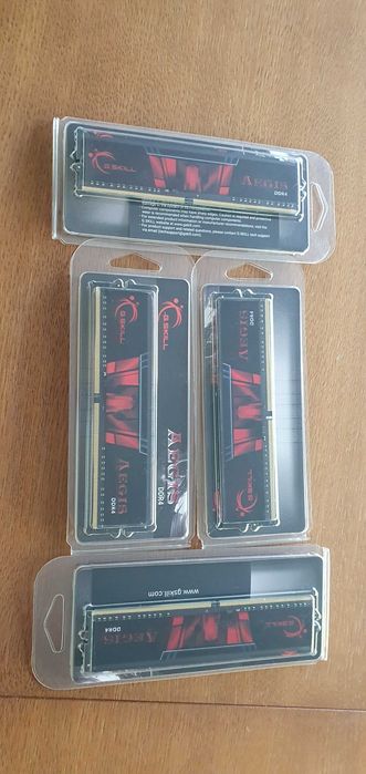 4x Pamięci RAM g.Skill aegis ddr4 16gb 2400mhz cl17 (f42400c17s16gis)