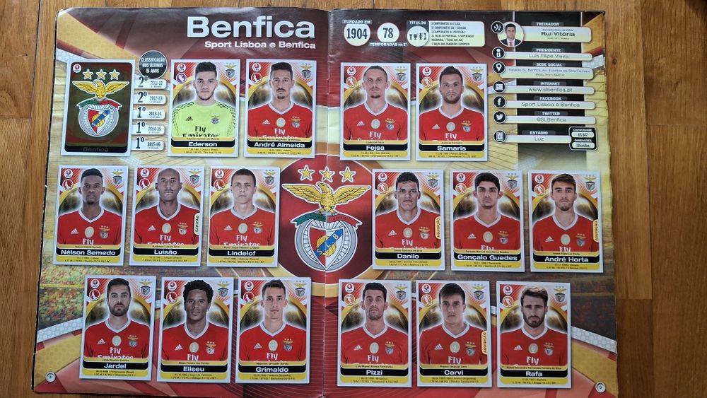 Caderneta Panini Futebol 2016-17 + Euro 2016 Portugal, Completa
