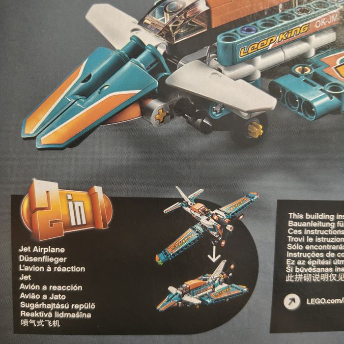 LEGO Technic 2w1 odrzutowiec i awionetka