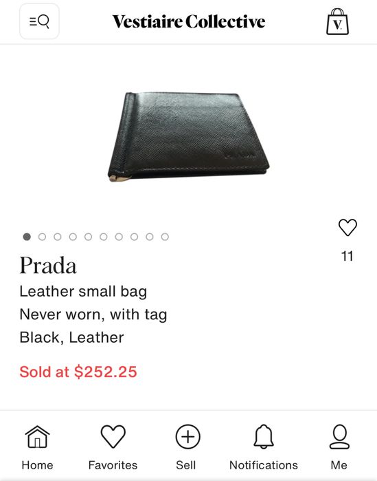 Зажим для денег картхолдер Prada, оригинал