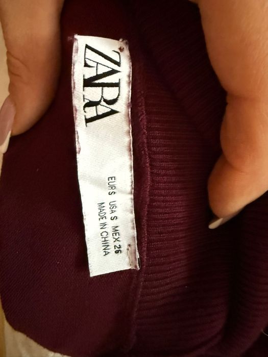 Burgundowy Golf Zara roz. S