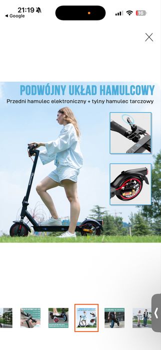 Hulajnoga elektryczna EVERCROSS EV85F super stan