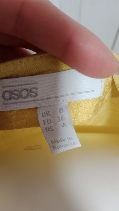 ASOS żółta sukienka