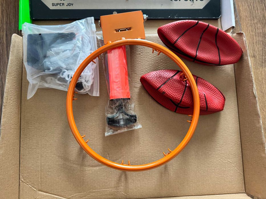 SUPER JOY Zestaw do koszykówki dla dziecka tablica piłka kosz 40 x 30