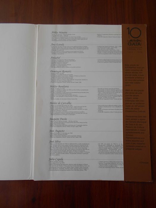 10 anos da Cooperativa Cultural Artistas de Gaia: 1985 a 1995.