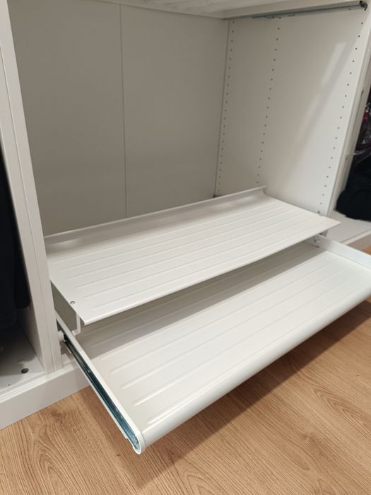 Sapateira extraível branca para roupeiro Pax Ikea (2 un)