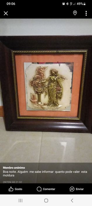 Moldura antiga em bronze