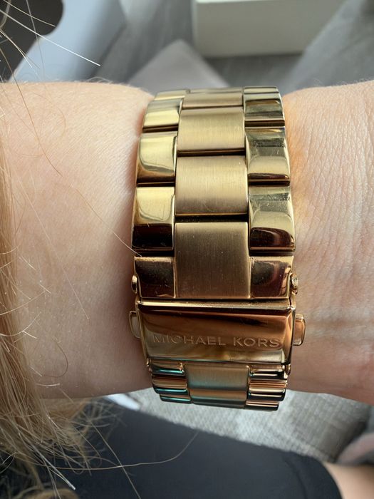 Zegarek Michael Kors Slim Runway Quartz różowe złoto