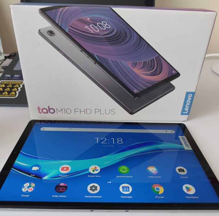 планшет Lenovo 4/128GB TAB M10 FHD Plus TB-X606F WiFi Platinum Gray
