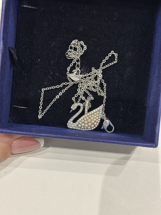Swarovski намисто лебідь з перлинами