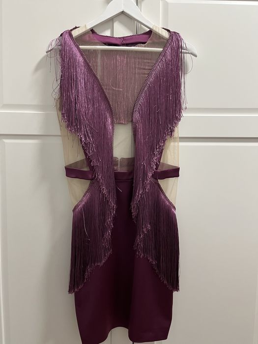 Sukienka Fiolet Babylon Balmain Les Bourdelles S włoska