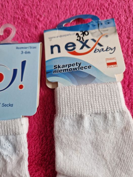 Skarpetki dziecięce wzór rozmiar 3-6 m zestaw 3pary