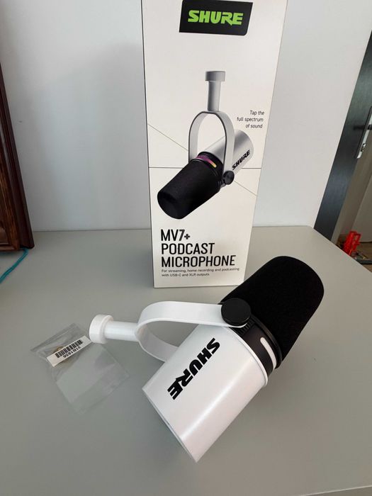 Mikrofon Shure XLR/USB-C MV7+-W BIAŁY (Podcasts)