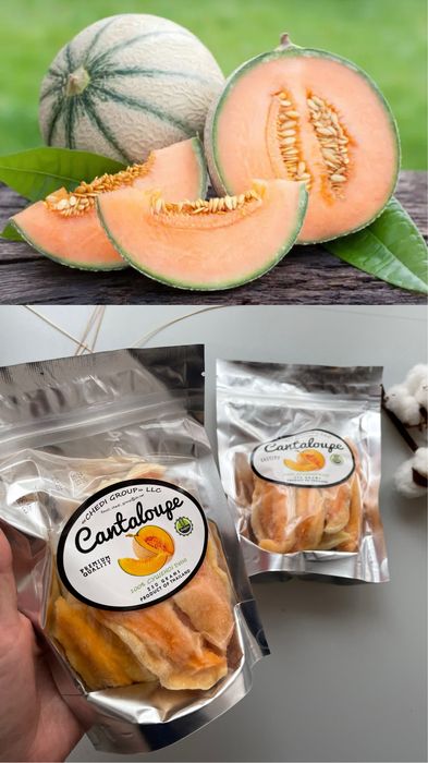 Екзотичні сухофрукти без цукру. Диня канталупа джекфрут імбир пітахайя