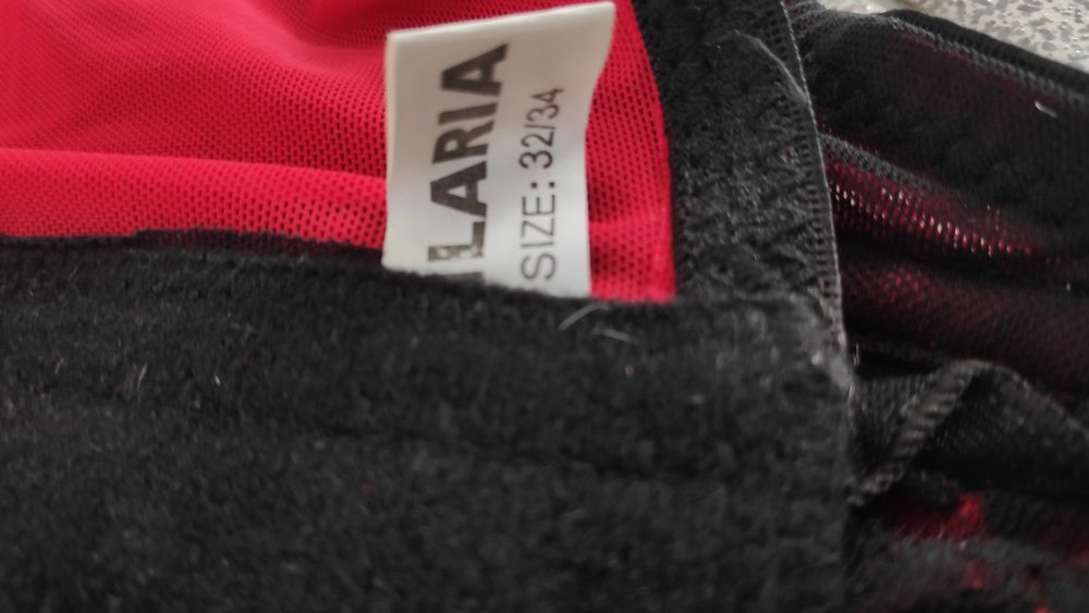 Corpete Ilaria Tamanho 32/34 Preto e Vermelho