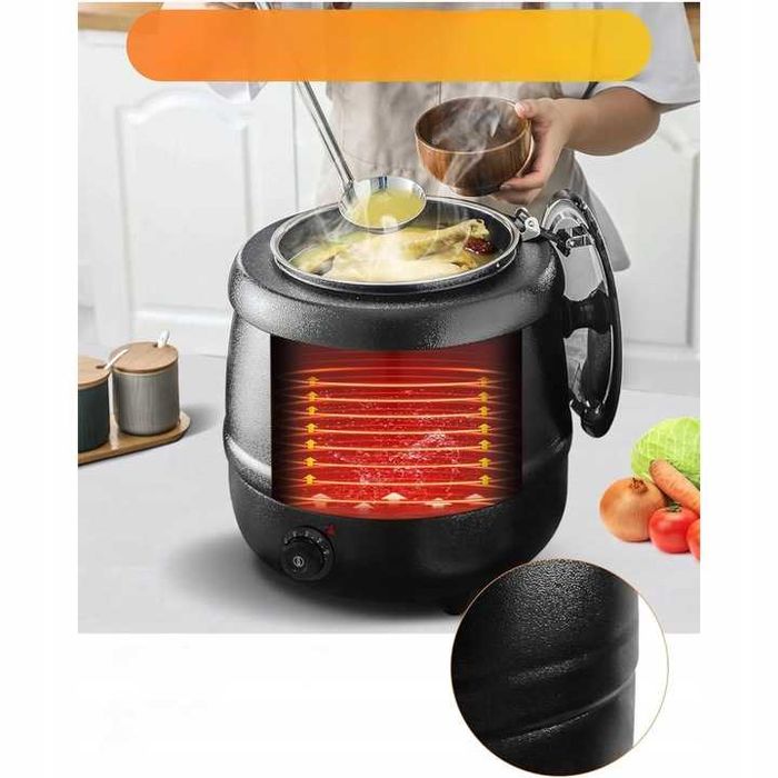 WENMILY kociołek elektryczny do zup 10L podgrzewacz uniwersalny