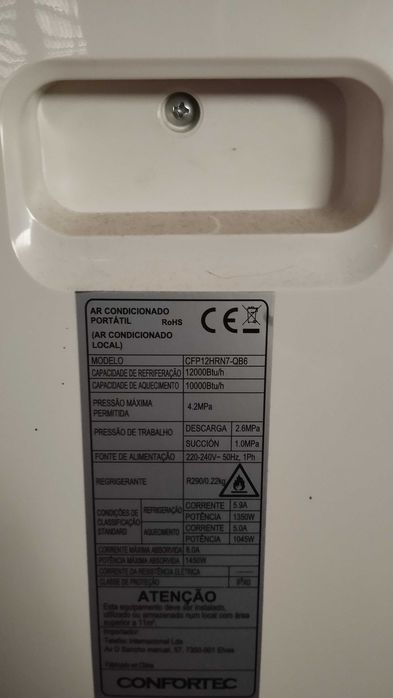 2x Ar Condicionados Portáteis Confortec CFP12HRN7QB6 - Como Novos 12000BTUs